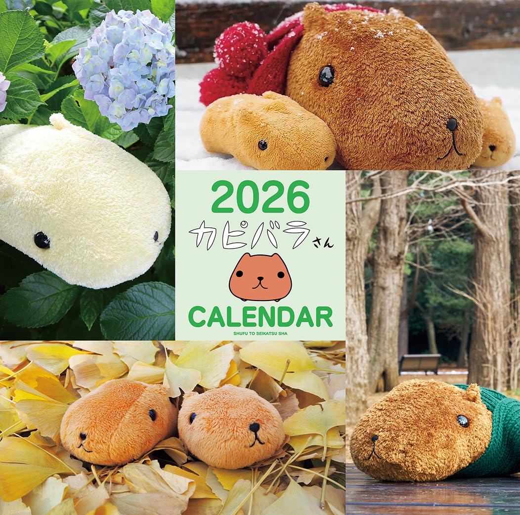 2026 カピバラさん壁かけカレンダー ([カレンダー]) | 主婦と生活社